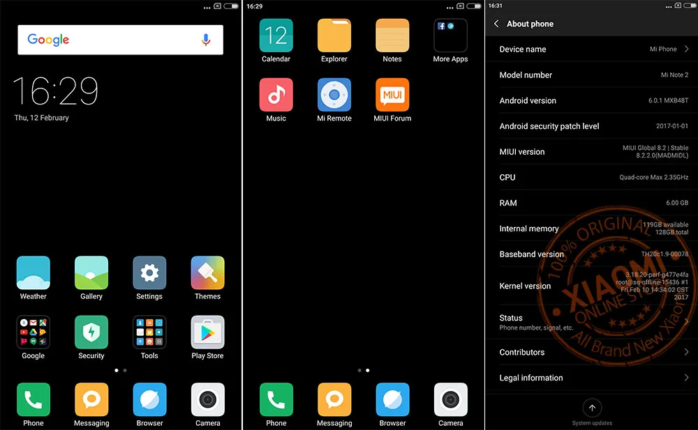 xiaomi note 2 6+128 about phone