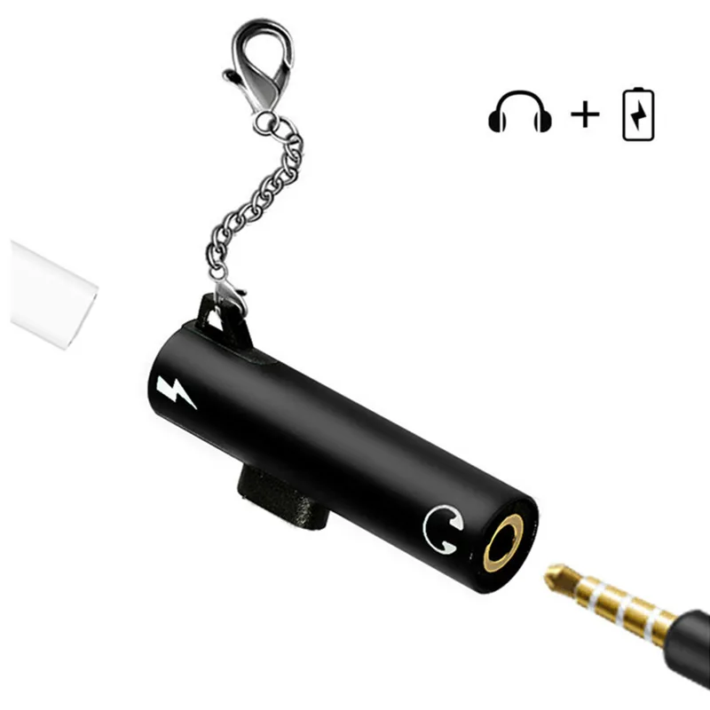 

For lightning to 3.5mm Jack Aux Earphone Cable 2 in 1 Headphone Charge Audio Adapter IOS 12.1.4 For iPhone X 7 8 Plus XS Max XR