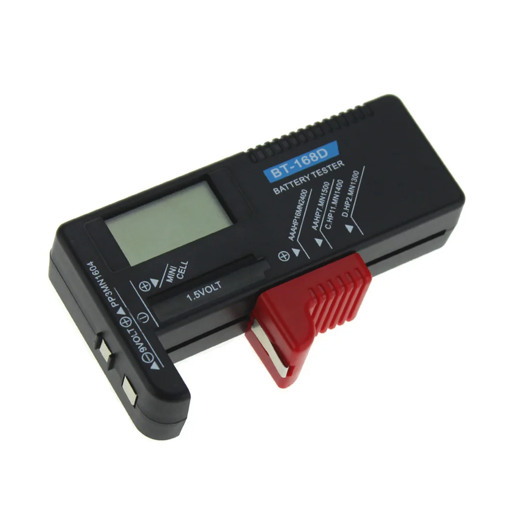 BT-168D ЖК-дисплей Цифровой тестер батареи Емкость диагностический инструмент универсальный Проверка батареи AA/AAA/9 В/кнопка/Сотовый анализатор батареи