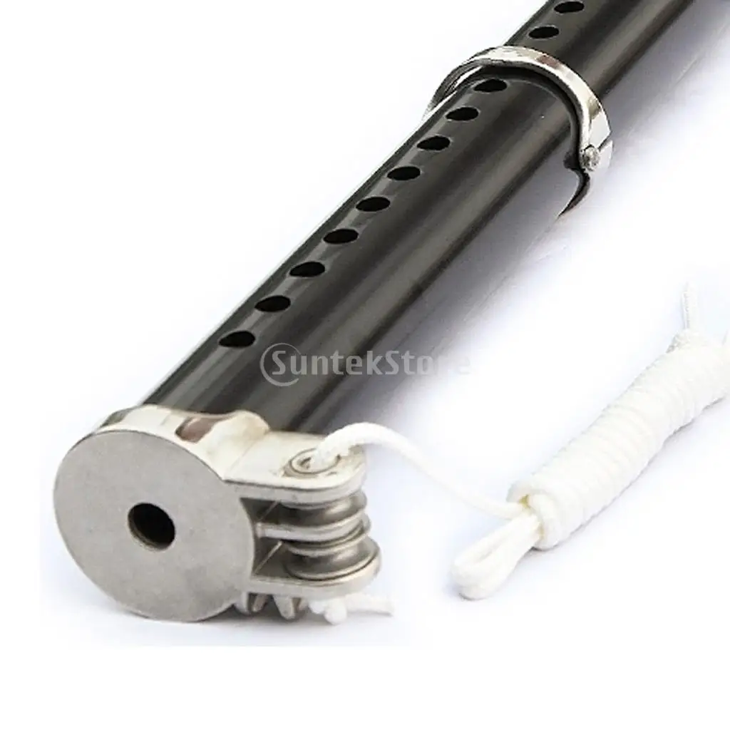 Windsurfing Windsurf Aluminum Extension Quick Release Skinny Mast Extension with Sliding Collar & Rope Adjustable 34cm Black