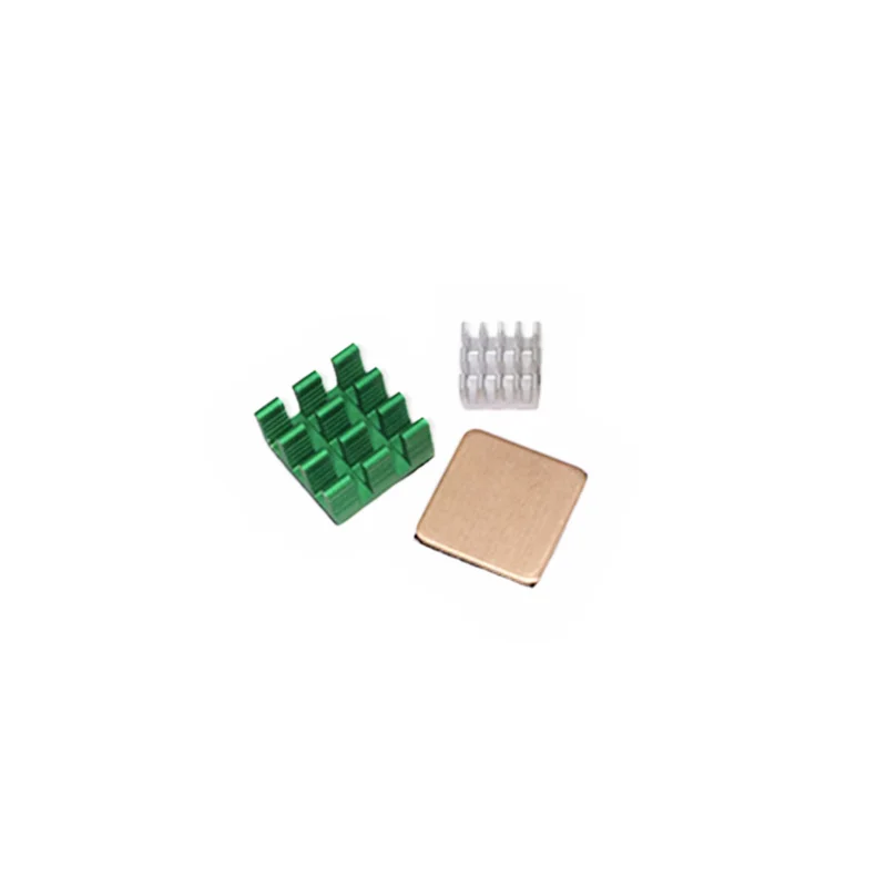 

High Quality 3pcs Cooling Shim Pad Cooler Pure Aluminum Heat Sink Set Kit Radiator for Cooling Raspberry Pi 3 B