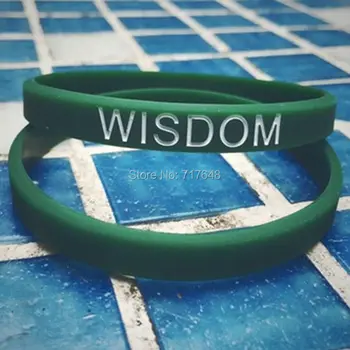 

100pcs Wisdom wristband silicone bracelets free shipping by FEDEX