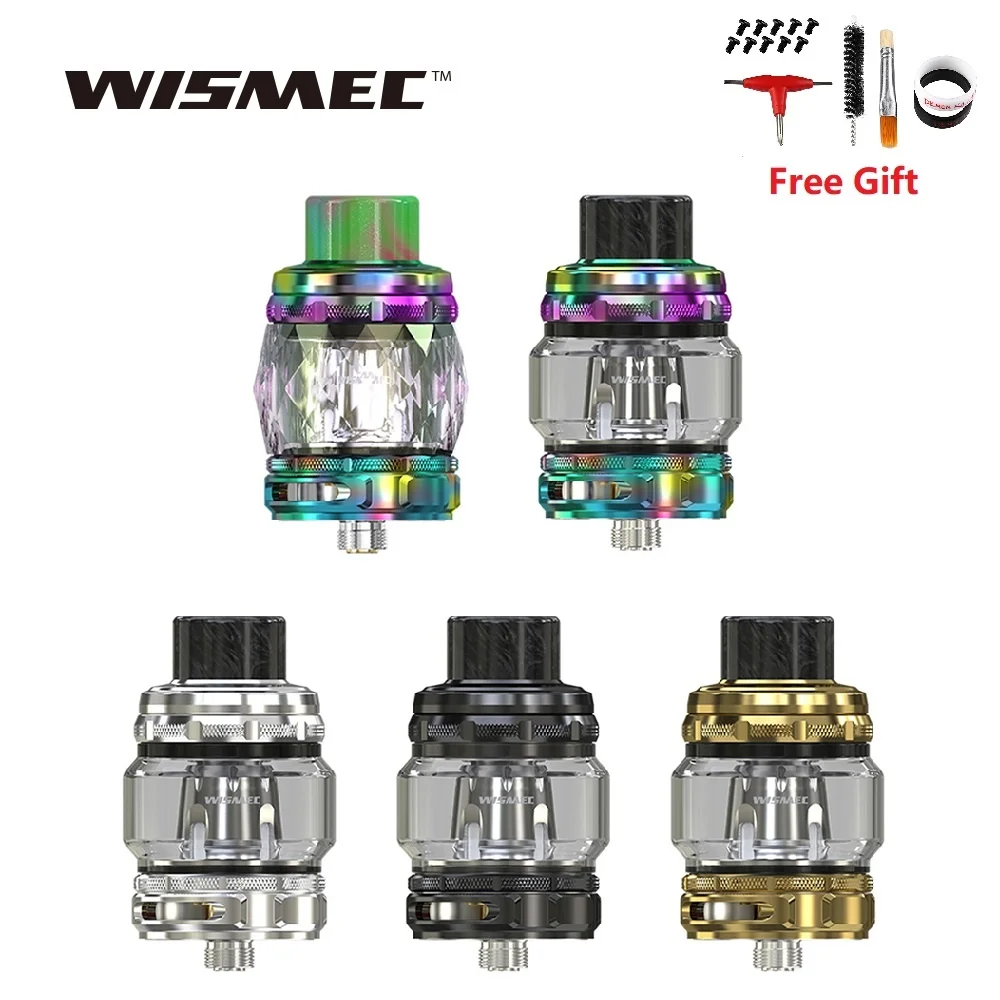 Оригинальный Wismec желоб бак 6,5 мл большой емкости электронной сигареты Vape распылитель с WT сеткой катушки и 360 градусов система воздушного