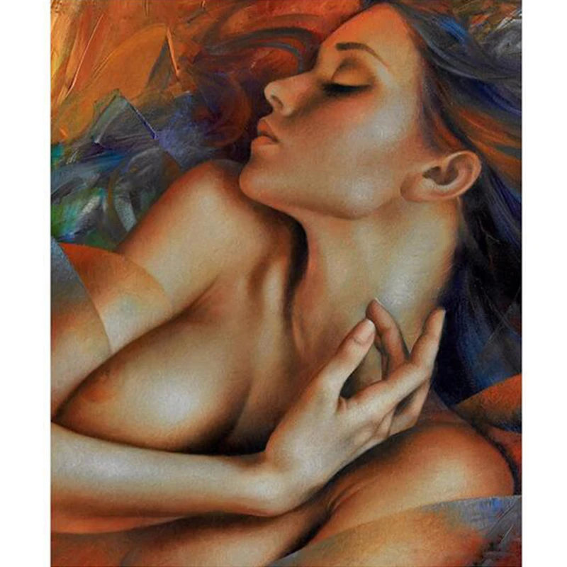 5D DIY Diamond Painting Portrait Sexy Woman Full Square Diamond Embroidery Cross Stitch Nude Art Needlework Home Decor