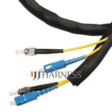 1 ID 25mm Flexo woven wrap split braided sleeving cable black free shipping cable wrap