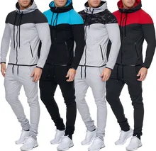 ZOGAA 2019 Brand Sporting Men Warm Hooded Tracksuit Track Sweat Suits Mens Gyms Sportswear Hoodies+Pants Casual Sporting Sets