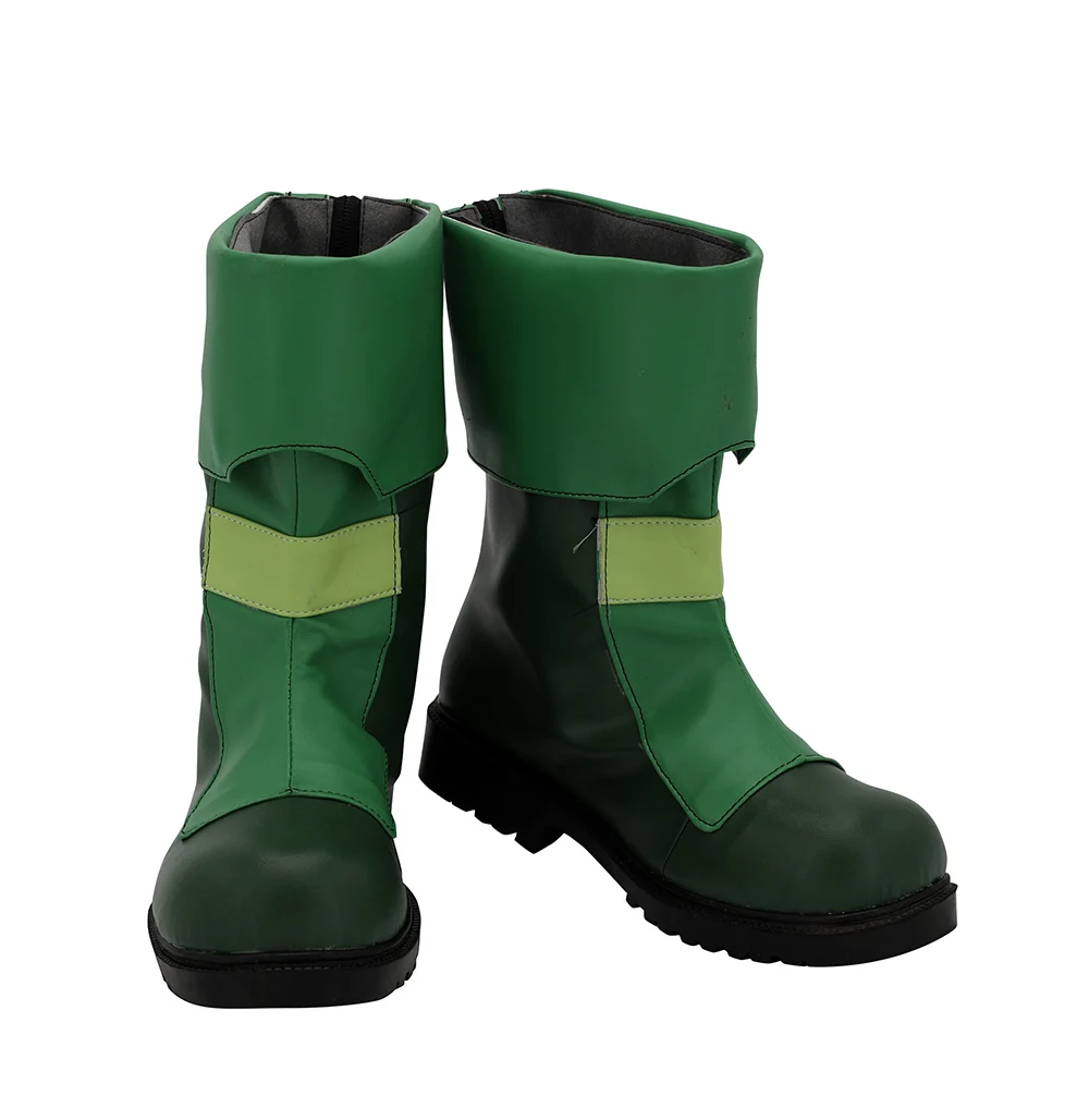 Made in Abyss Prushka Cosplay Boots Green Shoes Custom Made Any Size (2)