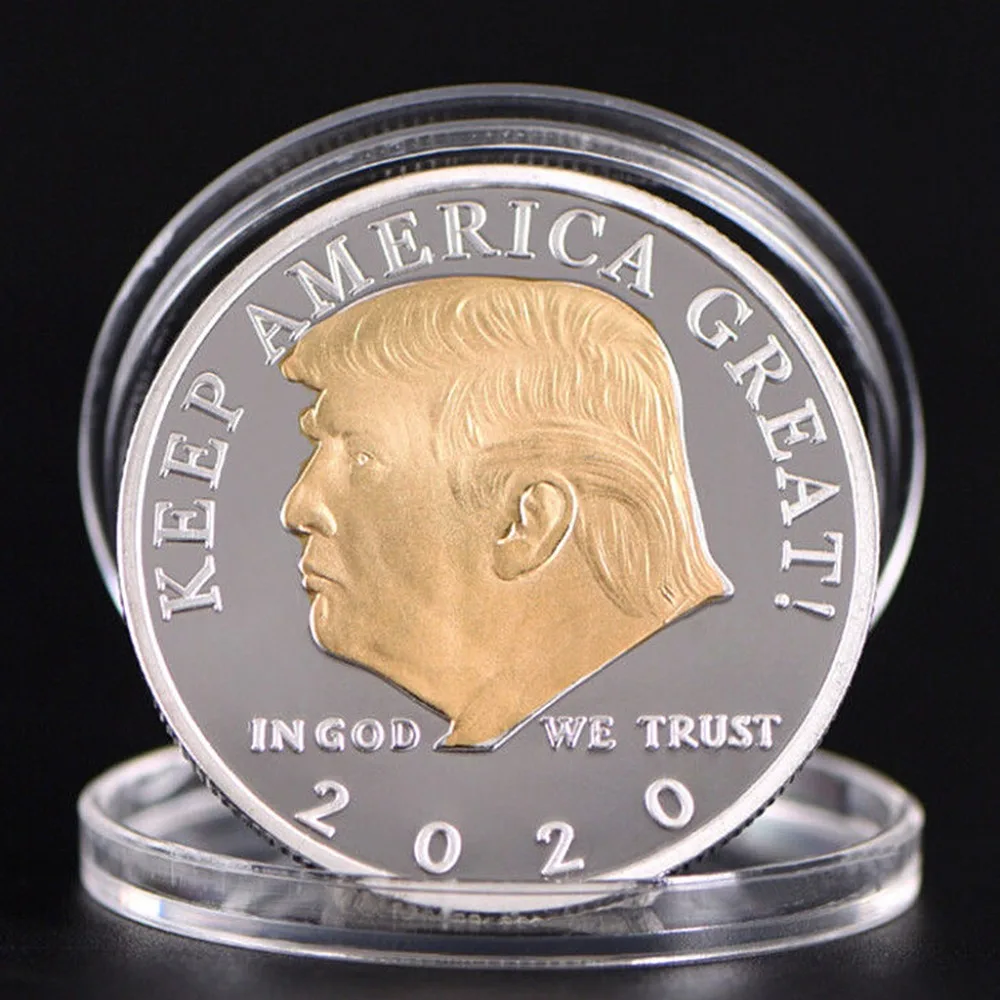 

2020 Donald J. Trump President Of The United States Commemorative Badge Embossed Plating Souvenir Coin Collection New Year Gift