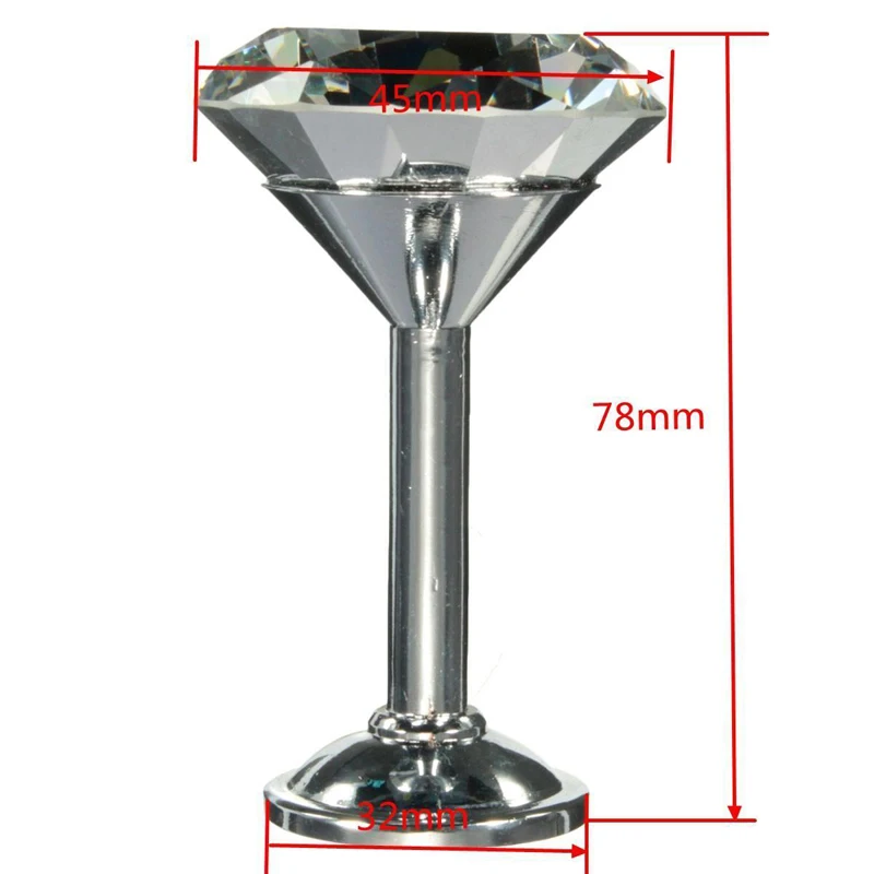2PCS x 45mm Crystal Window Wall Hook Curtain Hold Backs Tie Back Blind Holder Black/Gold/Silver