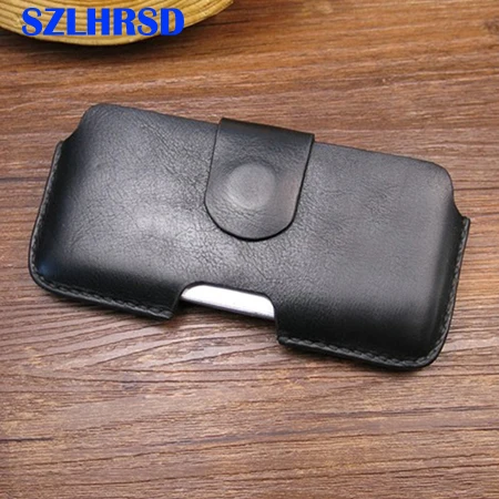

SZLHRSD For Apple iPhone 9 8 7 Plus 6s 5s SE Vintage Genuine Leather Belt Clip Bag Flip holster for iPhone X Phone Cover Case S9