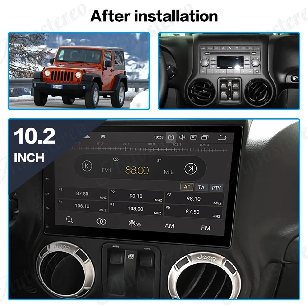 Perfect Android 8 Car DVD Player GPS navigation For Jeep grand wrangler 2011+ headunit multimedia player radio tape recorder head unit 1