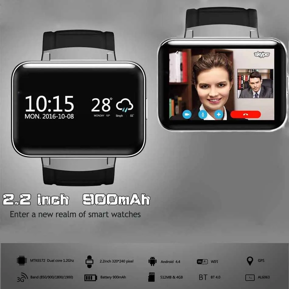  Android WiFi SmartWatch 4GB 2.03 Inch 900Mah 8MP Camera Waterproof Luxury Smart Watch Sport GPS Wat