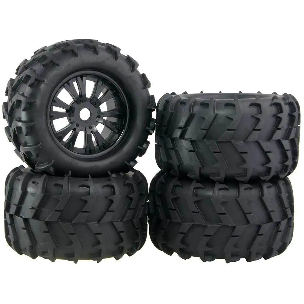 

4Pcs 3.2 Rubber RC 1/8 Monster Truck Wheels & Tires 150mm For 17mm Hex Hub Mount For Traxxas HSP HPI Baja Tyre