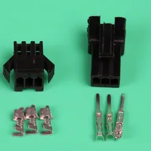 100 компл. черный 3pin/способ электрические провода клеммы разъем 2.54 мм sm-3p (мужской и женский Корпус + терминал) для автомобиля