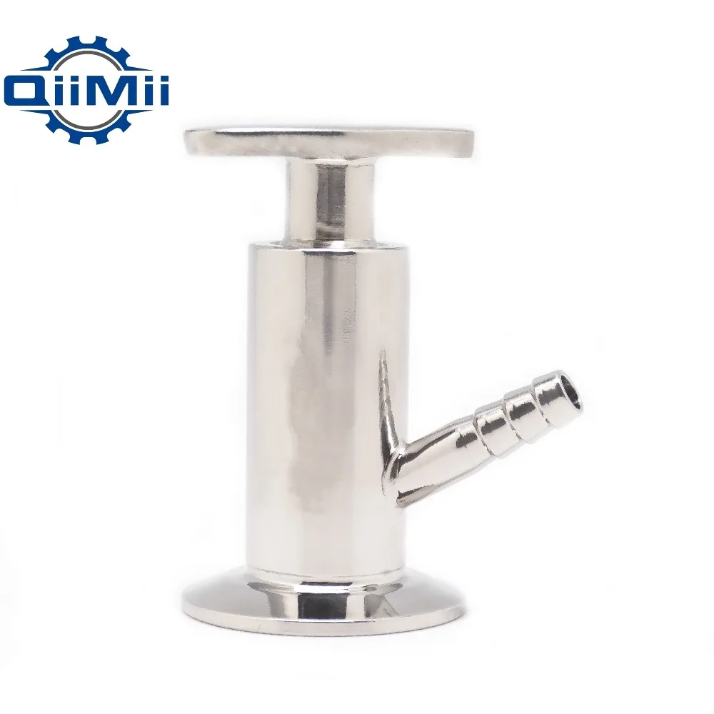 QiiMii 1," санитарный наконечник трехзажимной эллиптический Пробоотборный клапан для пищевой медицины из нержавеющей стали SS304 зажим Пробоотборный клапан