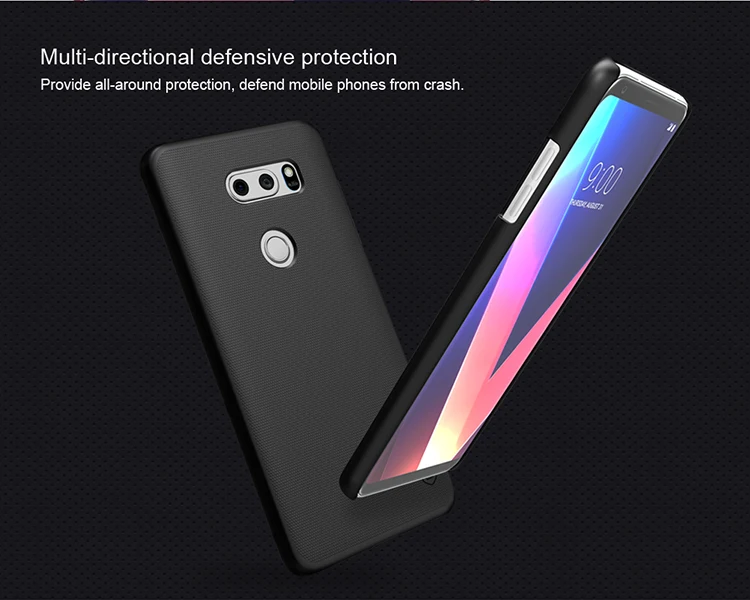 Для LG V30 чехол Nillkin Super Frosted Shield жесткий чехол для LG V30 6." Матовая Телефон чехол+ Экран протектор