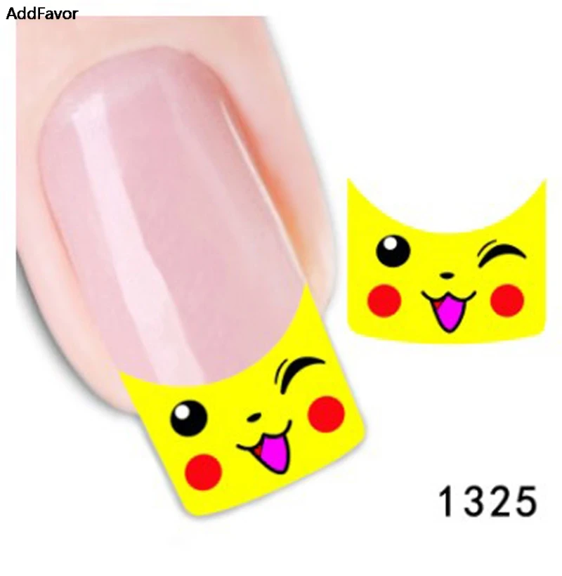 AddFavor 3PCS Cartoon characters Beauty Nail Art Sticker Water Transfer