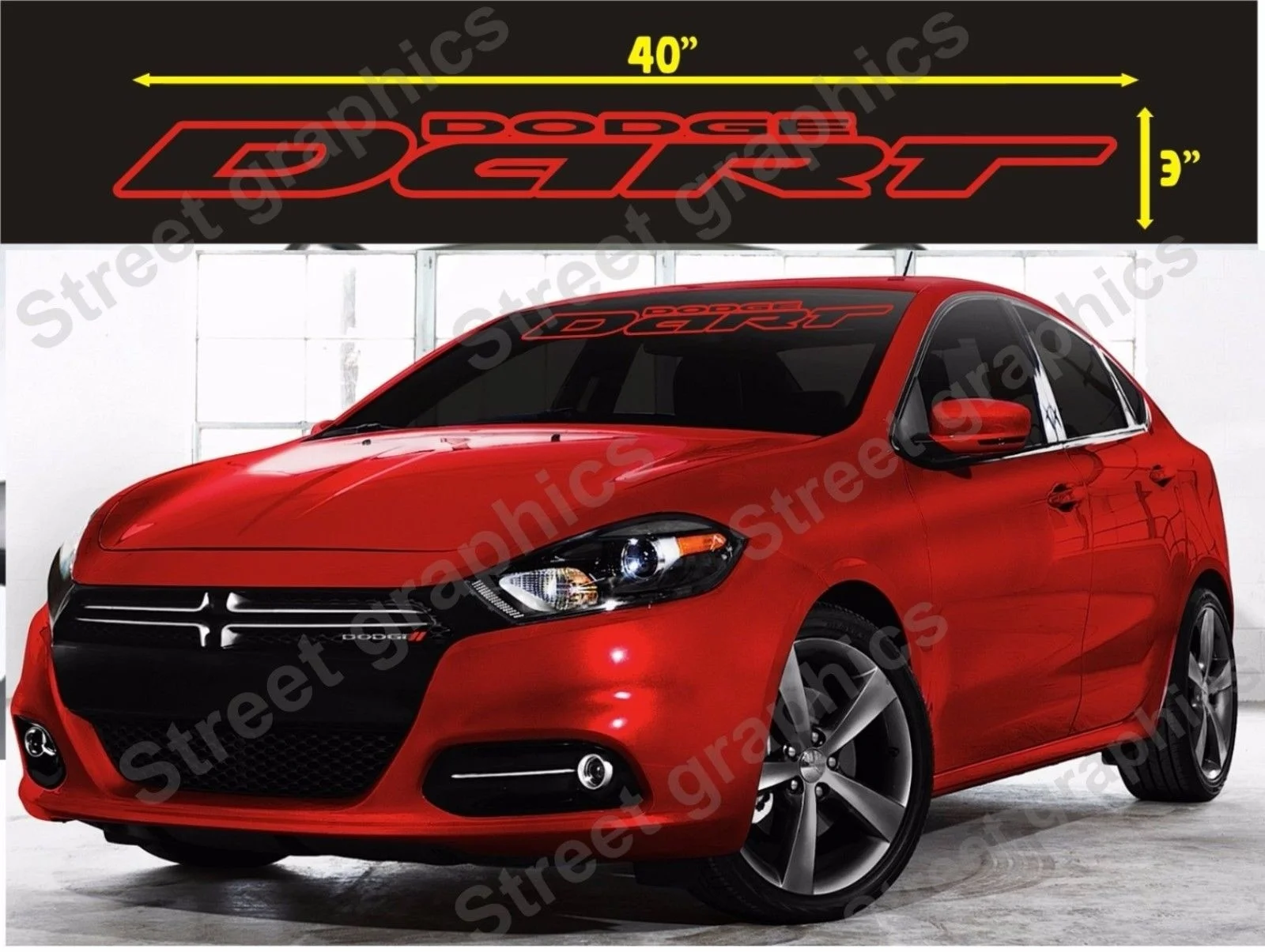 Para DODGE DART contorno parabrisas vinilo pegatina|Pegatinas para coche| - AliExpress