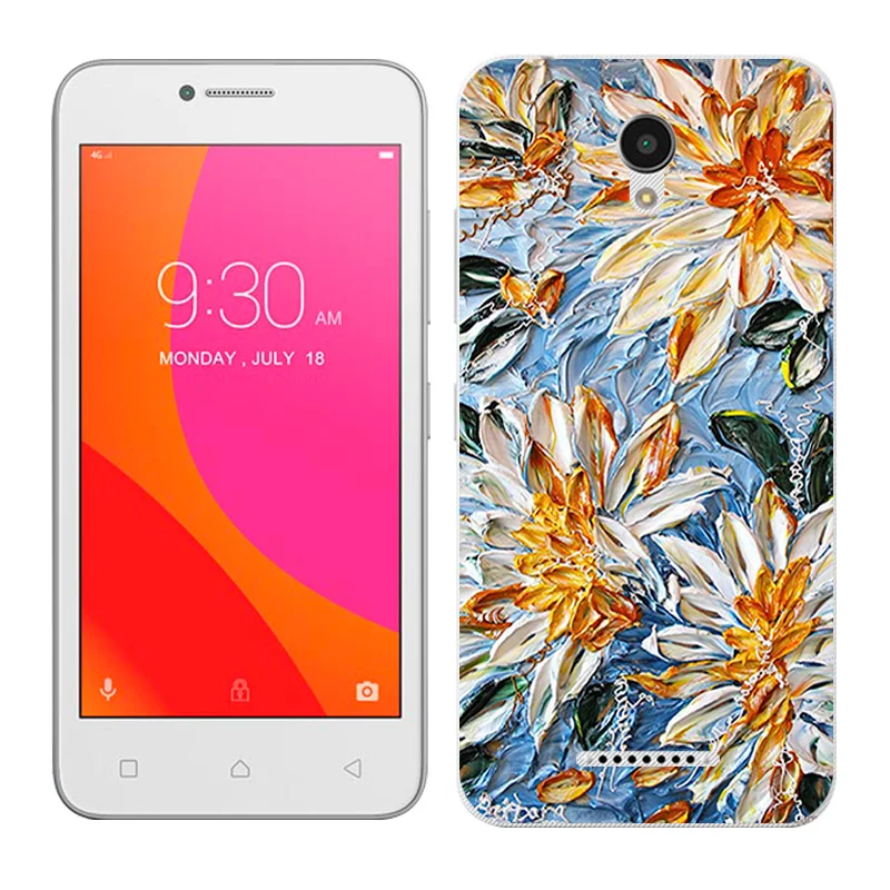 Мягкий чехол для телефона Lenovo Vibe A2016A40 A Plus A1010 A20 A1010a20 задняя крышка с цветочным