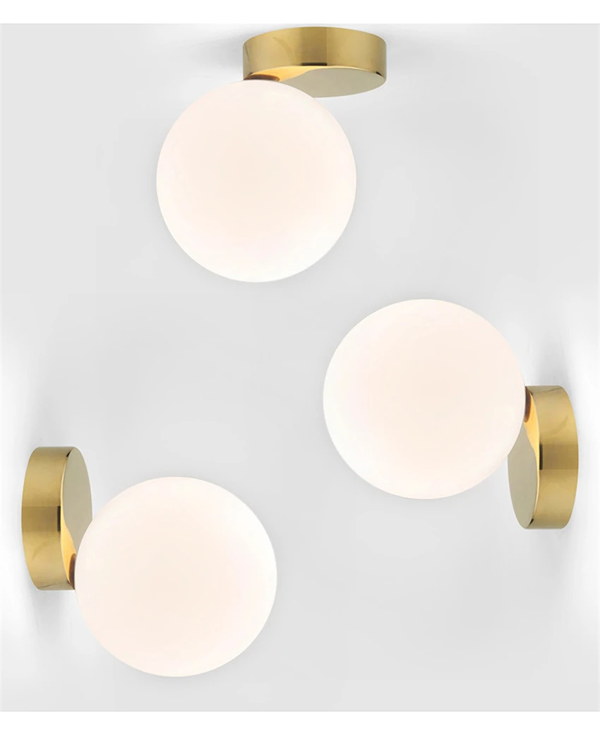 Скандинавский пост современный шар потолочные светильники прикроватные настенные потолочные лампы для учебы для прохода в зале спальни ресторана стеклянные тени деко освещение