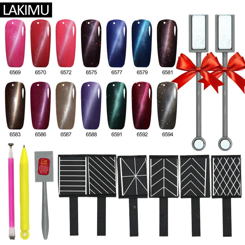 

Lakimu Magnet for Cat Eyes Gel Nail Polish 1Pc Nail Stick Strong 3D Cat Eye Effect Nail Art Manicure DIY Gel Varnish Tool Set
