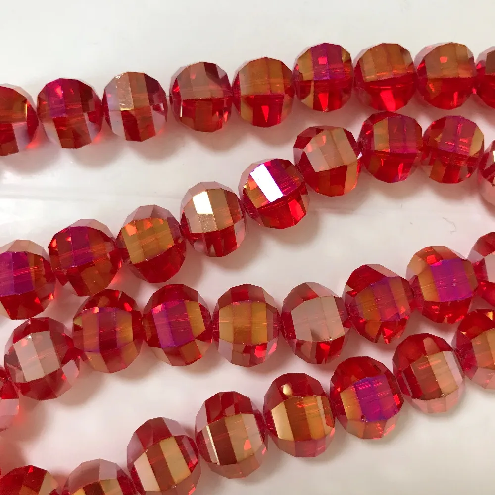 

50pcs 14mm watermelon Bicone Austria Crystal beads Charm loose spacer Beads for DIY Earrings necklace hadicraft bracelet jewelry