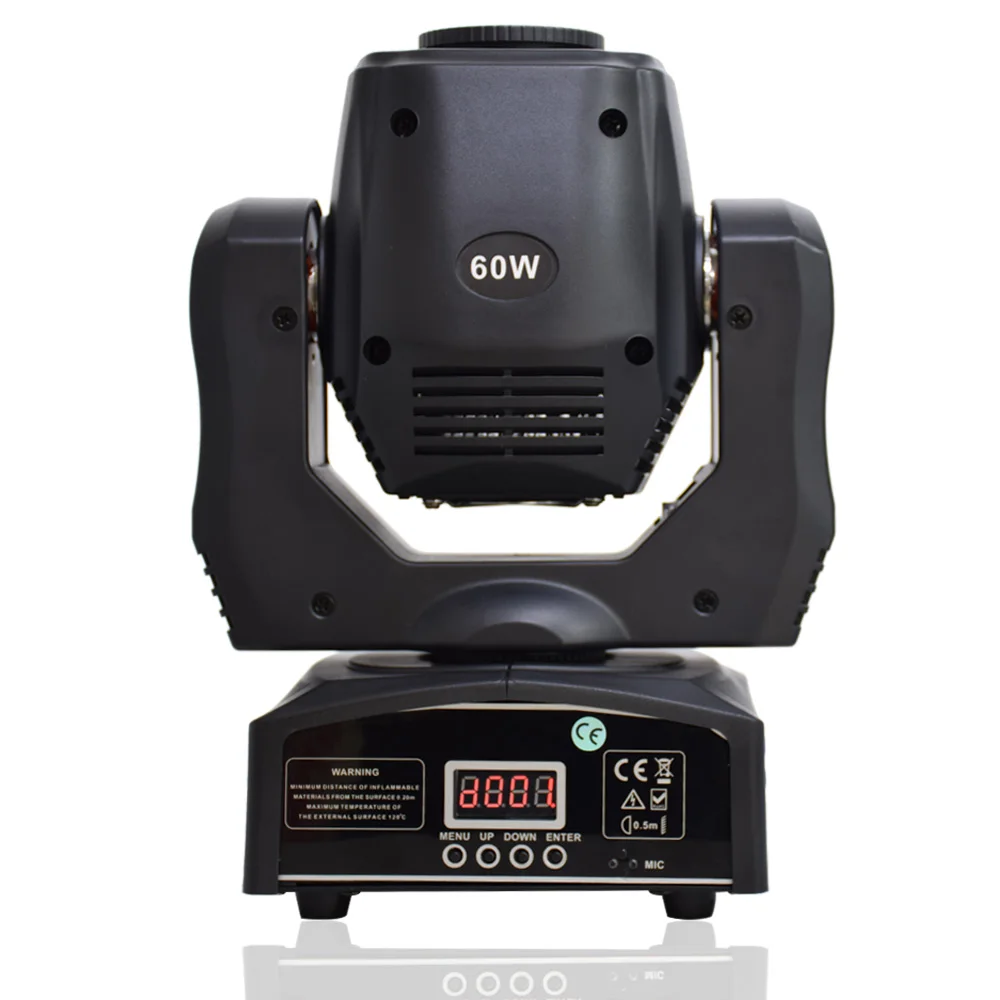 (1pieces/lot)led mini moving head 60w Mini Moving Head Led Stage Disco Dj Dmx Spot Lamp Gobo Strobe Laser Show Party Licht Sound