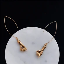 Уникальные новые винтажные позолоченные серебряные серьги-кольца для женщин, шикарные очаровательные серьги, ювелирные изделия для девочек, высокое качество