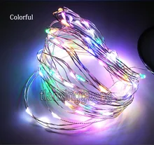 Quality flexible copper wire IP65 DC12V plug 100leds 10m colorful led string fesvtival decoration fairy string 9 color options