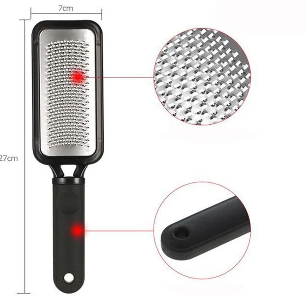 Терка Microplane для ног, пилочка для пятки, педикюр, средство для удаления мозолей, жесткий скруббер для омертвевшей кожи, черный скраб для ног, инструменты для маникюра