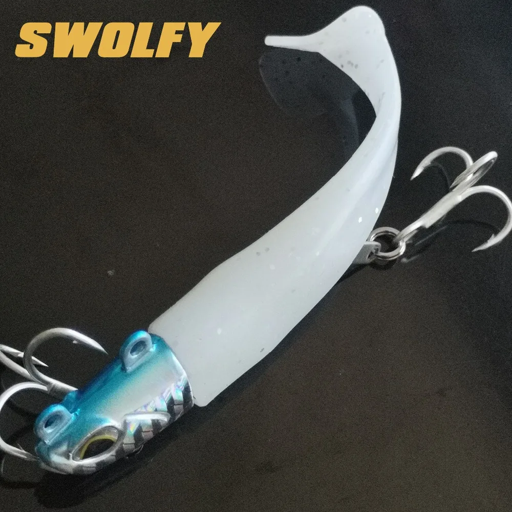 Swolfy 4PCS 14g/21g lead jig Head Single Hook Soft Fishing Lure Wobbler Bait Sinking Jigging Sea Fishing Peche Pesca Fishing