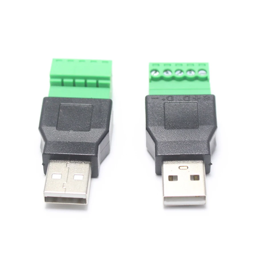 EClyxun 1 шт. USB 2 0 A штекер на 5 контактный винтовой коннектор разъем с защитой типа USB2.0