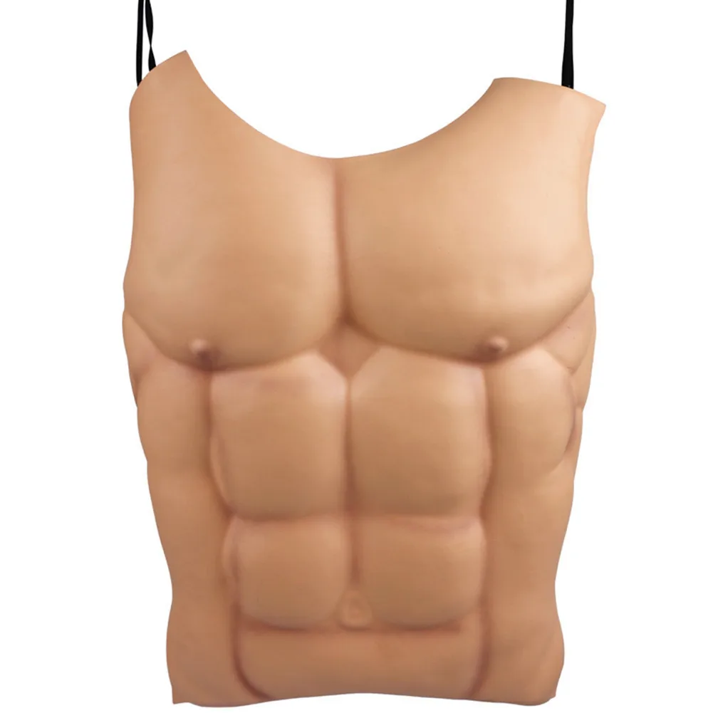 Halloween Funny Decoration Fake Muscle Men Belly Chest Skin Eva Foam Fake Chest Belly For Masquerade Party Dress Decoration