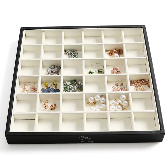 Portable Velvet Jewelry Ring Earring Insert Display Cufflinks Organizer