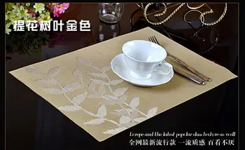 

Kitchen Dining bar Table Decoration Mats Pads 30*45CM PVC non-slip placemat Weave tree insulation mat 4 pcs/lots free shipping