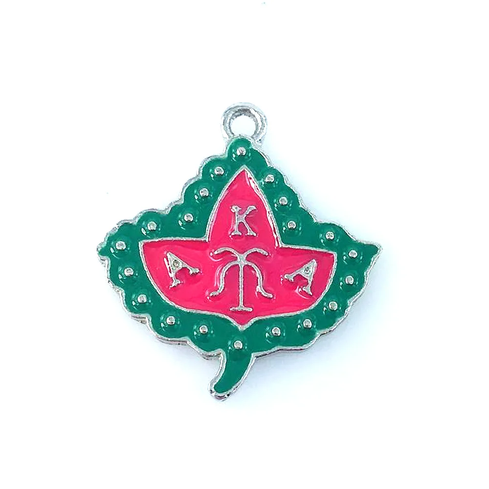 

Fashion Women Gift Greek AKA Sorority Crest Dangle Charm For DIY Alpha Kappaa Alpha Sorority Charm Pendant Necklace Jewelry