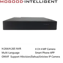 MoGood многоязычный ONVIF NVR для Hikvision Dahua ip-камера 8CH 4MP, 3MP, 1080 P, 720P ip-камера CCTV NVR Поддержка приложения для смартфона