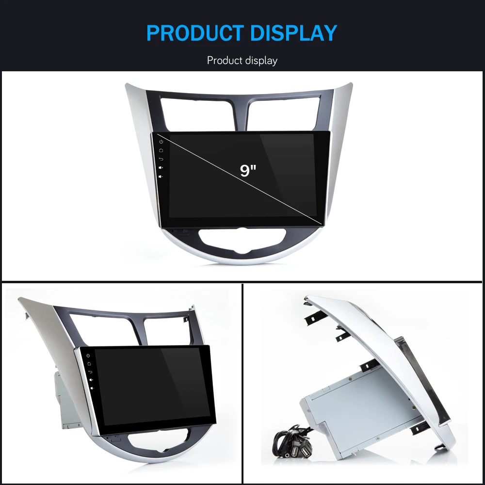 Cheap Bonroad Octa Core 1024*600 9"Android 8.1 Car Video Player For Solaris Verna Accent Car PC Headunit Radio Video Player Navigation 16