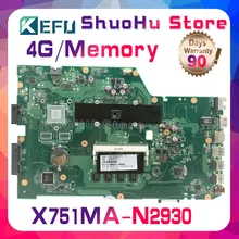 KEFU For ASUS X751MA X751MD K751M R752MA N2930U 4GMemory motherboard tested 100% work original mainboard