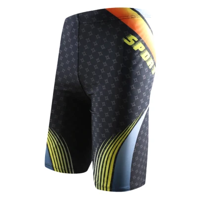 

2019 Summer Beach Men Quick Dry Swimwear Long Swimming Trunks Men's Swimsuit Colorful Print Boxer Perofessional Briefs Pants