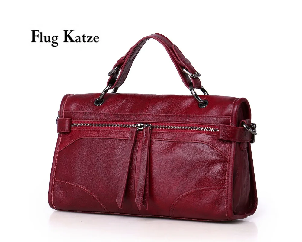 

Flug katze Genuine Leather Bags Female Fashion cowhide women Tote Bag Top Quality Leather Handbags Shoulder Bag