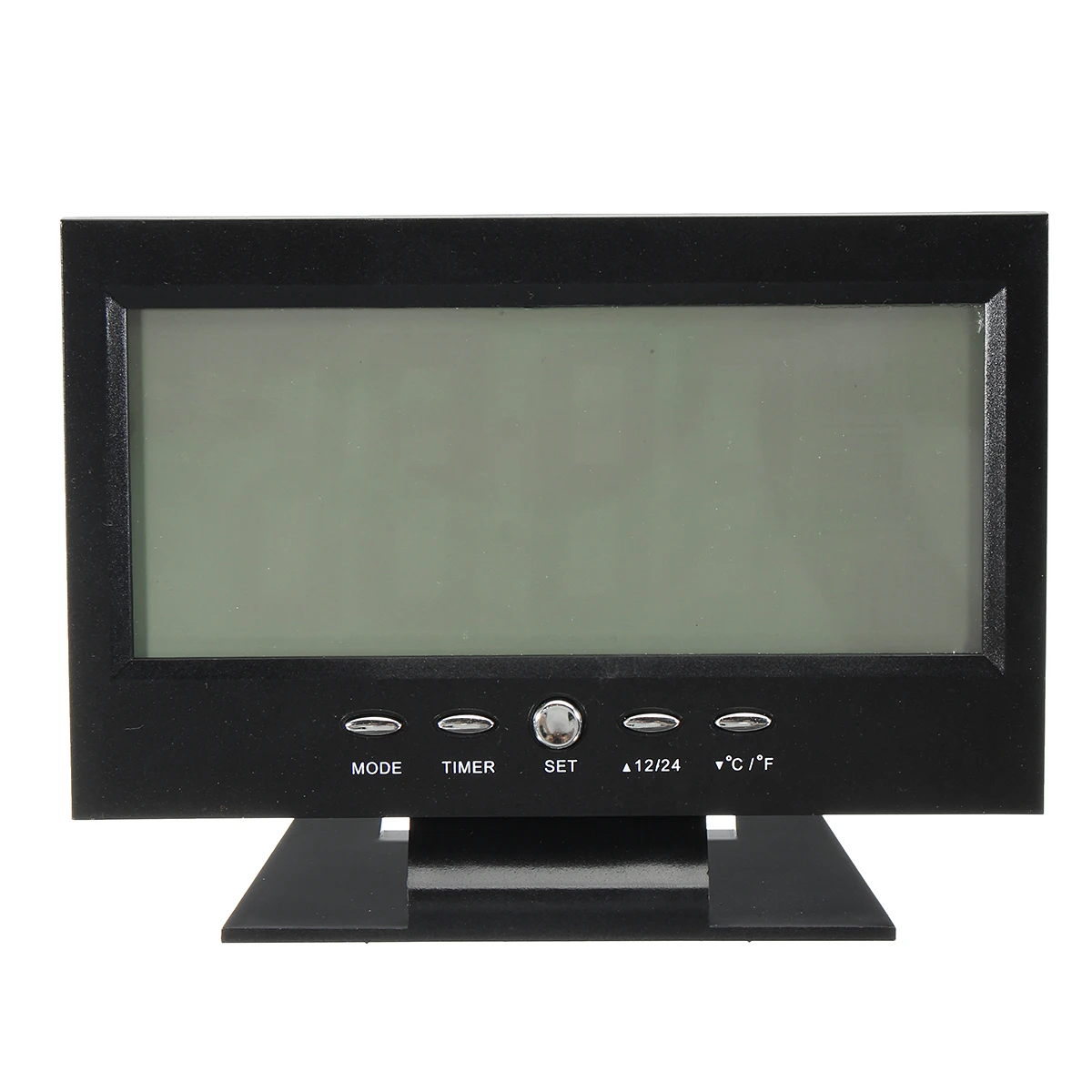 Черные ЖК-цифровые настольные часы с календарем, температурный Настольный дисплей, звуковой контроль, будильник
