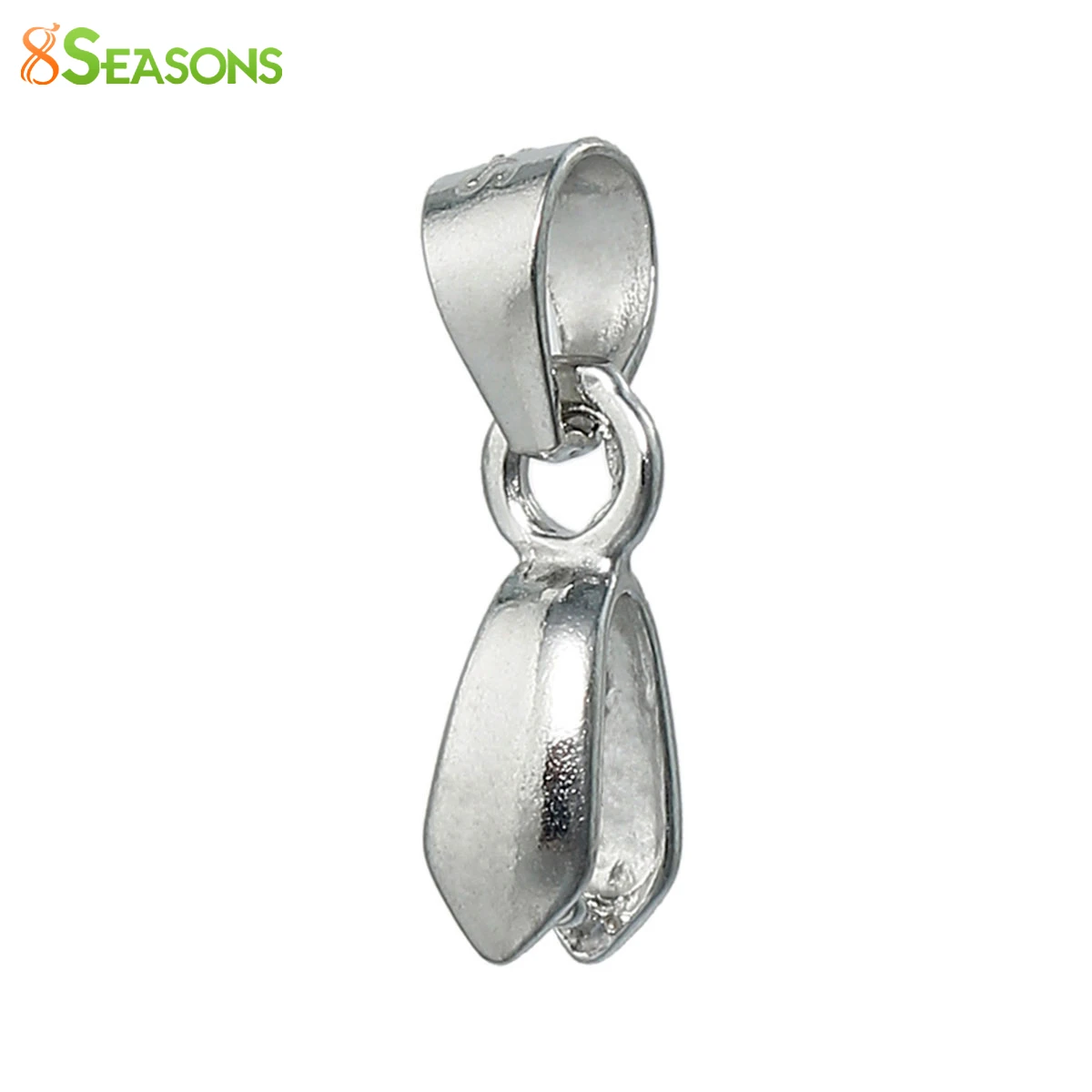 8SEASONS Sterling Silver Casting Pendant Pinch Bails Clasps Silver DIY