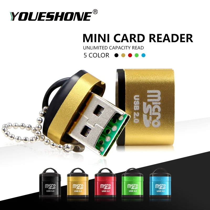 

Mini USB 2.0 Micro USB Card Reader for Micro SD Card TF Card Adapter Plug Play Colourful Choose for Laptop PC for computer