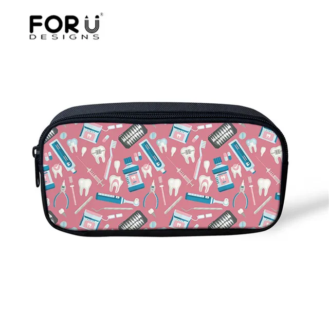 FORUDESIGNS Cartoon Dentist Teeth Backpack for School Bags Girls Book
