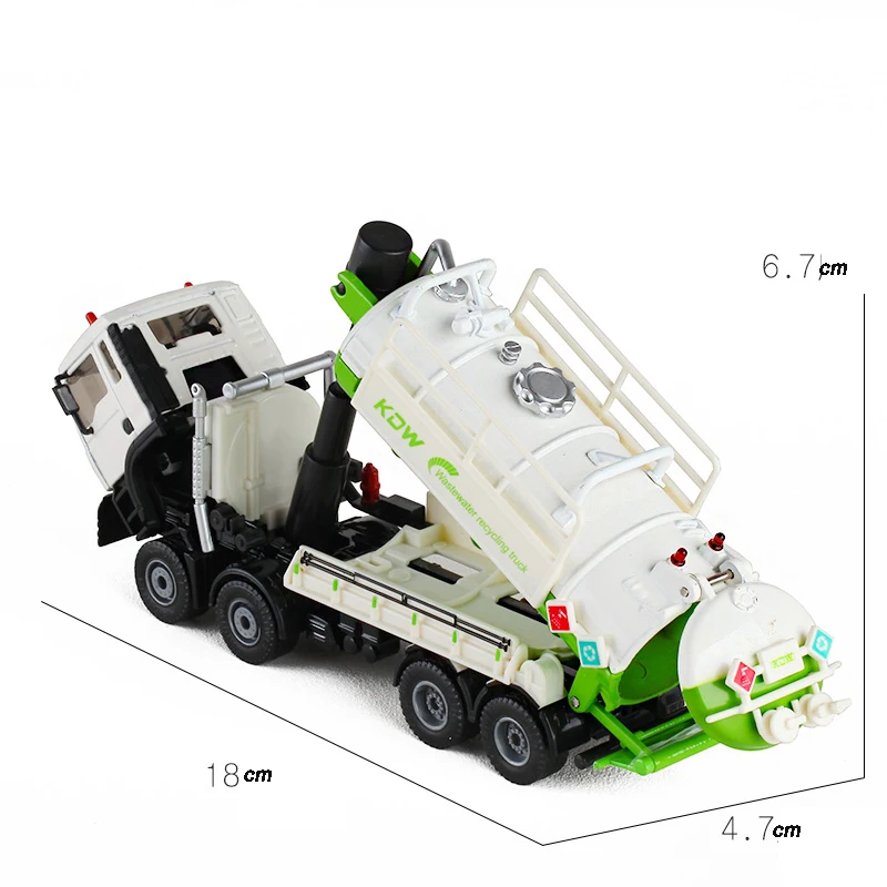 Сплав сточных вод транспорт сбора грузовик детские игрушки инженерный автомобиль литье под давлением KDW 1:50 Simulaion бак для хранения мусора воды