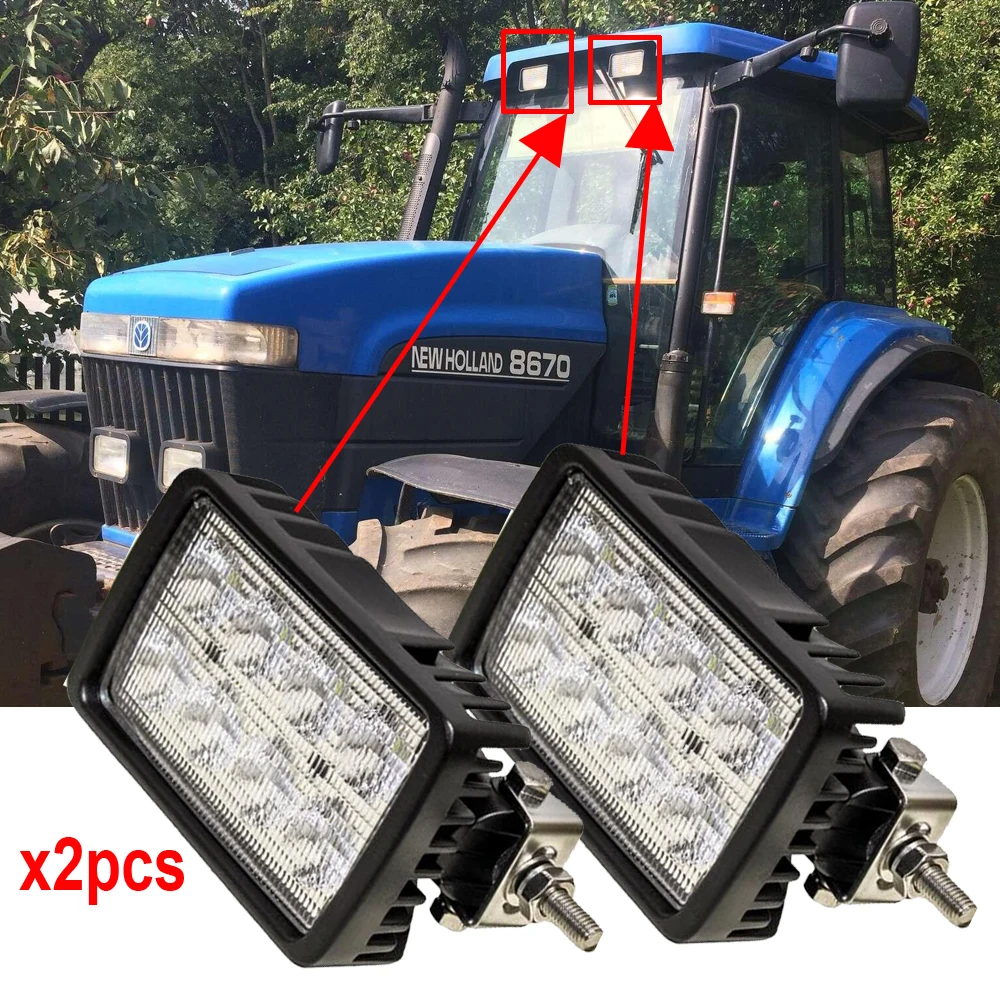 2 шт. для тракторов Massey Ferguson 6235 6245 6255 6265 6270 6280 6290 12В 24В 40 Вт 8leds 6 дюймов x 3 5 Led трактор