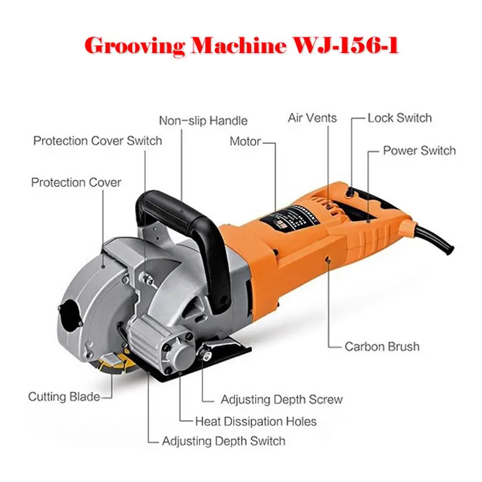 hot selling! 5200W WJ 156 1 Multifunction Wall Groove Cutting Machine