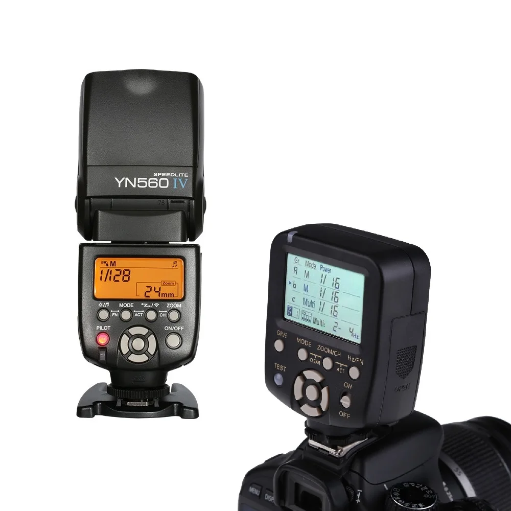 

YN-560IV Flashgun Yongnuo Speedlite Optical Slave Speedlight + YN560-TX LCD Flash Trigger Remote Controller Manual Power Control