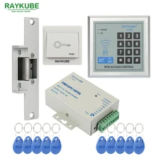 RAYKUBE Special Offer Access Control Kit Electric Strike Lock + Password Keypad RFID Reader Counter Strike
